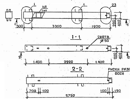 Колонна 1КВ 33.57-1-с Серия 1.020.1-2с/89